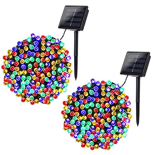 Solar Christmas String Multicolor RGB Lights Outdoor 72ft 200 LED 8 Modes Fairy